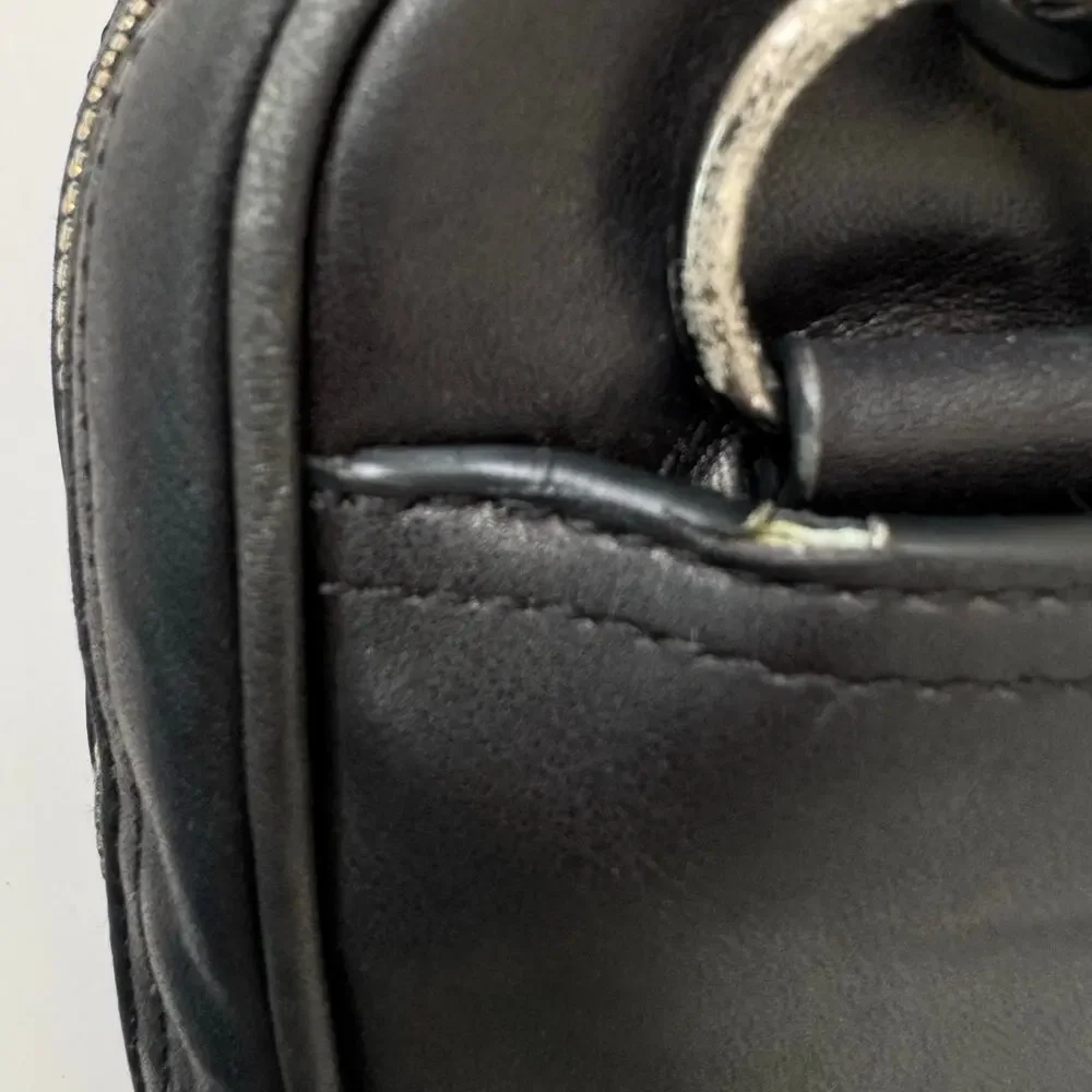 Coach Rider Briefcase Leather Nylon Business Travel Laptop Bag Black 6705